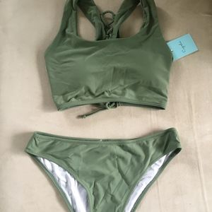 💕Olive green bikini